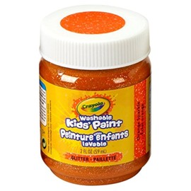 Crayola Washable Kids Paint, 2 oz, Orange Glitter