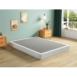 AROMUSTIME 7 Inch Box Spring King,Black Heavy Duty Metal Mattress Foundation/Easy Assembly/Non-Slip/No Noise/Easy Clean Fabric Cover