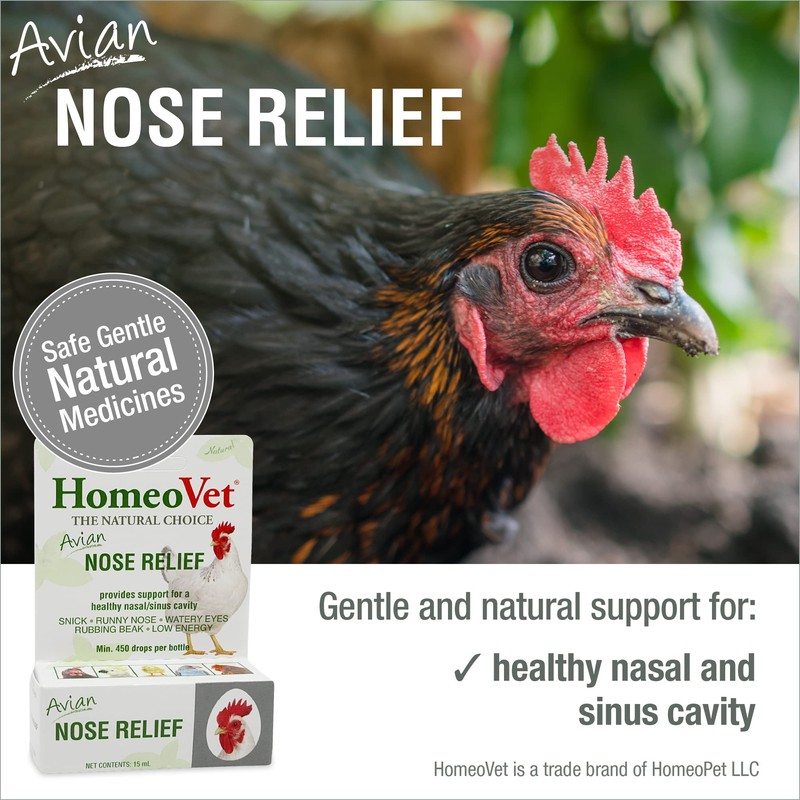 HomeoPet Avian Nose Relief, Safe and Natural Bird and Chicken