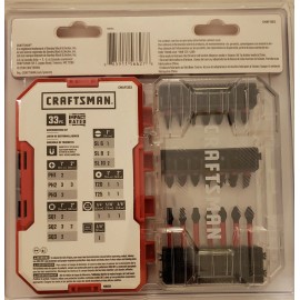 CRAFTSMAN CMAF1333 IMPACT-RATED 33-Piece Impact Driver Bit Set New!