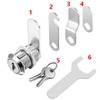 4 Pack Cupboard Locks, Cam Lock, Door Lock, Letter Box