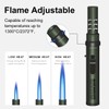 Camping Torch Lighter, Windproof Butane Torch Lighter with Fuel Indicator&Safety