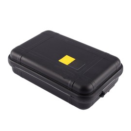 Yosoo Caja de almacenamiento hermética impermeable para exteriores, caja de transporte de pesca (negro, S) pequeña caja impermeable pequeña