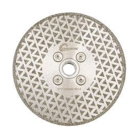 Diamond Cutting Grinding Disc 125mm - Double Side Coated Electroplated for Granite Marble Ceramic Procelain Tile Quartz M14 Thread SANLEETEK