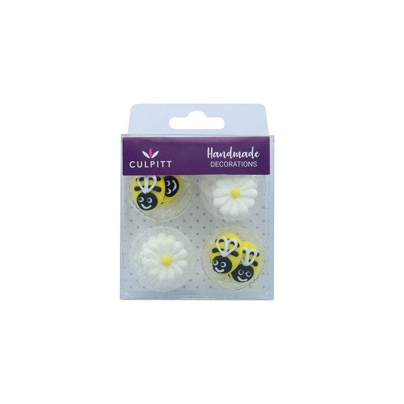 Culpitt Bee & Daisy Sugar Piping's, Hand Made Royal Icing