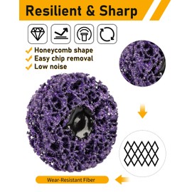 ZORUNNA Paint Stripper Discs, 2" Effective Paint Remover for Metal, 5 PCS Quick Change Paint Eater with 1/4" Hex Shank, for Grinding Wood, Metal, Plastic and Fiberglass.