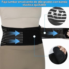 Soporte de espalda con imán, soportes magnéticos de turmalina para aliviar el dolor de espalda baja, cinturón de apoyo lumbar para hernia de disco/ciá