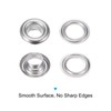 sourcing map 100 Sets Grommet Tool Kit Silver Tone 6