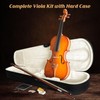 Ceciliec CVA-400 Viola, Solid Wood Viola with Case, Bow, Rosin,
