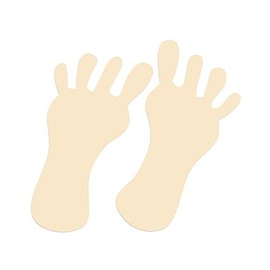 Barefeet/Hang Ten Tanning Stickers 50 CT