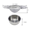 Tighall 1 Set Silver Stainless Steel Tea Strainer with Drip