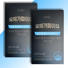 See detailed product description Daewon Health Omega Fighter Supercritical Altige Omega 3 450mgx60 capsules x 2 boxes rTG Omega 3 Vitamin E blood circulation management / 대원헬스 오메가파이터 초임계 알티지 오메가3 450mgx60캡슐x2박스 rTG오메가3 비타민E 혈행관리