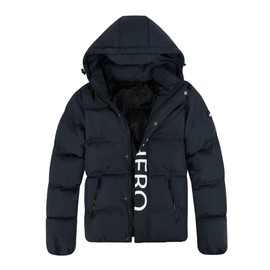 MADHERO Men's Puffer Jacket Water-Resistant Insulated Down Alternative Outerwear Coats Navy Size M