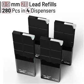 Mr. Pen- 0.9 Millimeter Lead Refills for Mechanical Pencils, 2B, 4 Pack, 280 PCS, 0.9 Lead Refills