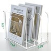 AIMOLLY Clear Acrylic Organizers - 3 Vertical Compartments Acrylic Folder