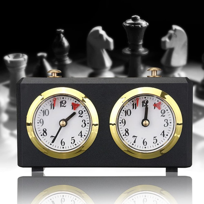 Analog Chess Clock Timer, Retro Wind-Up Mechanical Chess Clock with