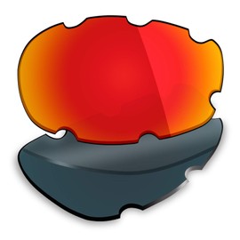 Mryok Replacement Lenses for Oakley Split Jacket Vented OO9099 - Options, Polarized - Fire Red, One Size