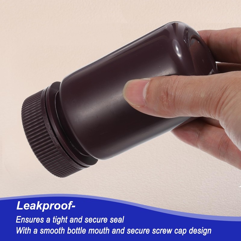 PATIKIL 12Pcs 125ml Reagent Bottles, PP Wide Mouth Round Bottles