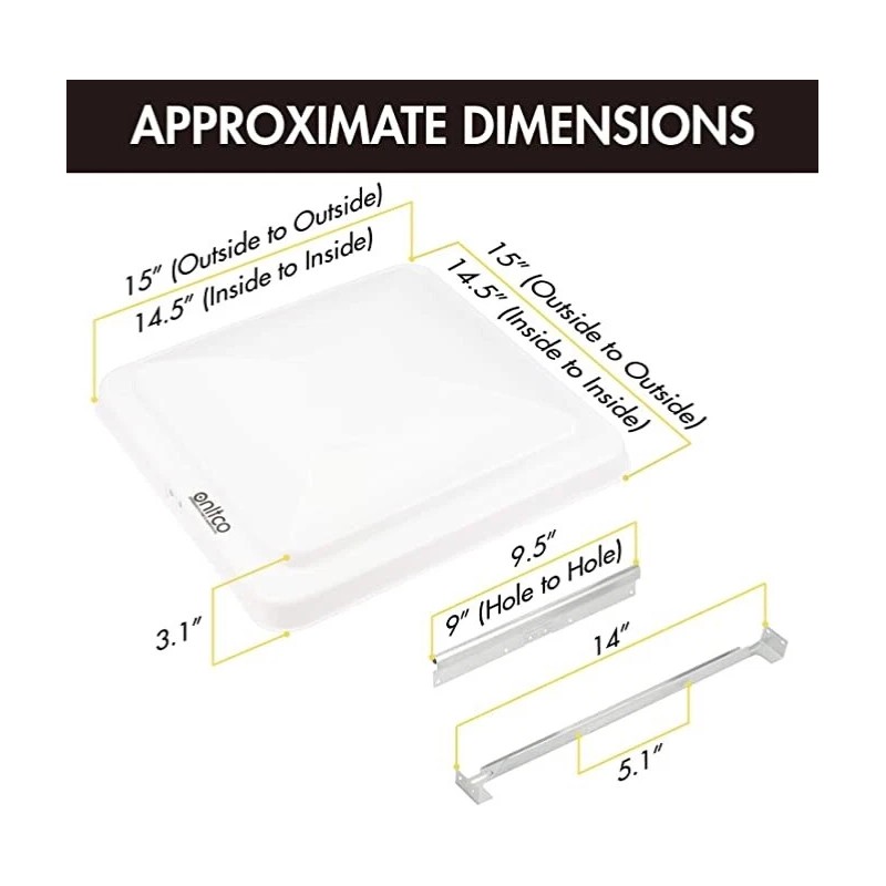 ONLTCO 2 Pack RV Vent Covers Camper Roof Replacement Trailer
