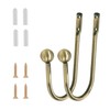Curtain Holdback, 2 Pcs Wall Mounted Drapery Tiebacks with Screws,