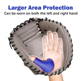 Catcher's Thumb Shield Baseball Thumb Guard for Baseball & Softball Catchers Thumb Protector for Baseball Catcher Gear Training Aid Catcher Accessories Reduce Catching Sting-Blue