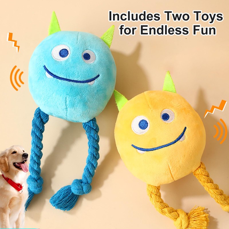 lilfrd Dog Toys for Small Dogs - 2 Pack Squeaky
