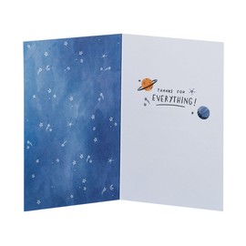 UK Greetings Thank You Teacher Card For Him/Her With Envelope - Planet Design