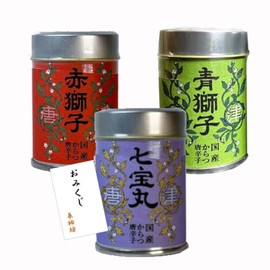 Ichimi Pepper, Red Lion, Blue Lion, Shichimi Chili Pepper, Cloisonne Maru (Introduced in ZIP), Made in Japan, Kyushu, Saga, Stimulating, Delicious Flavor, Pepper, Spicy Spice, Karami, Red Pepper, Gift