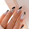 24PCS Elegant French Tip Press on Nails for Women, Medium