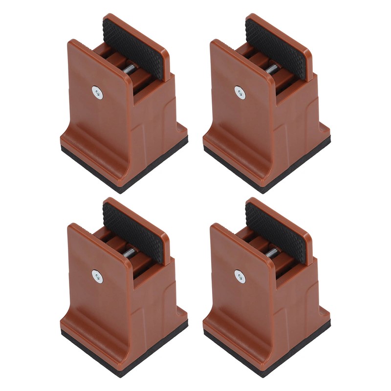 4pcs Adjustable Furniture Risers with Screw Clamp Rubber Bed Couch
