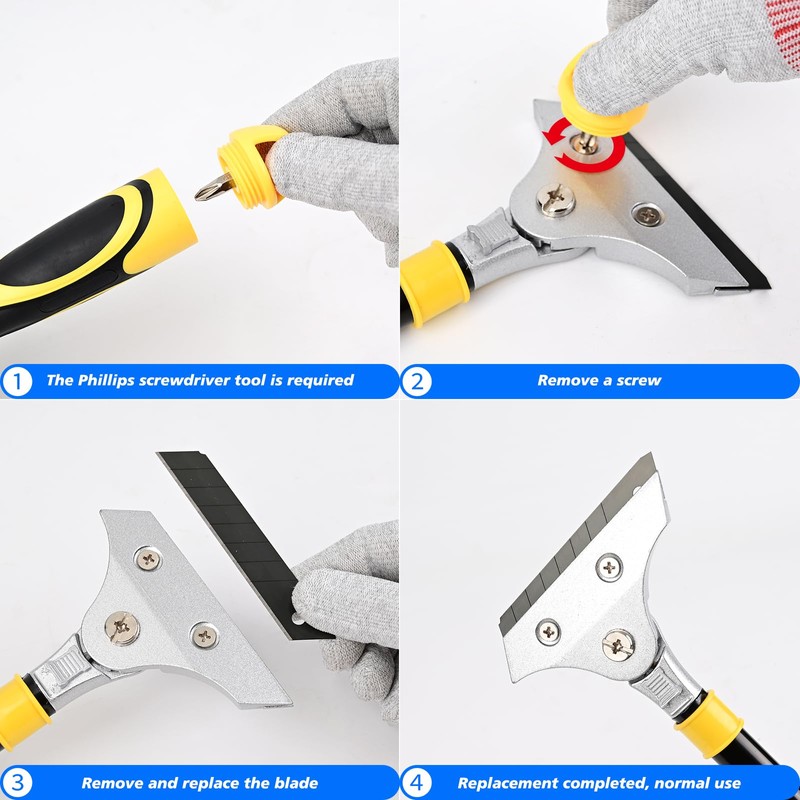 EHDIS Wallpaper Remover with Adjustable Head, Wallpaper Scraper with 10