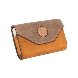 PLIC Mini Modulo Brown Pill Box - 7 Day Medication Organizer with Modular Compartments - Compact 3 Daily Pill Box - Stylish Velvet Travel Size