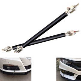 EMSea 2x Adjustable 22.7cm Front Bumper Lip Splitter Rod Strut Brace Tie Bar Support