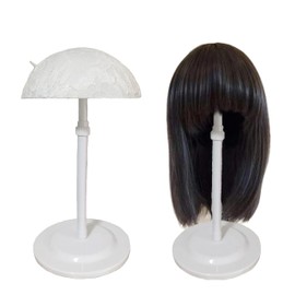 East Leaf Wig Stand, For Long Hair, Wig Holder, Hat Stand, Assembly, Height Adjustment, 10.2 - 16.9 inches (26 - 43 cm)