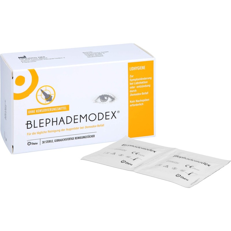 Blephademodex Sterile Cleaning Wipes, Pack of 30