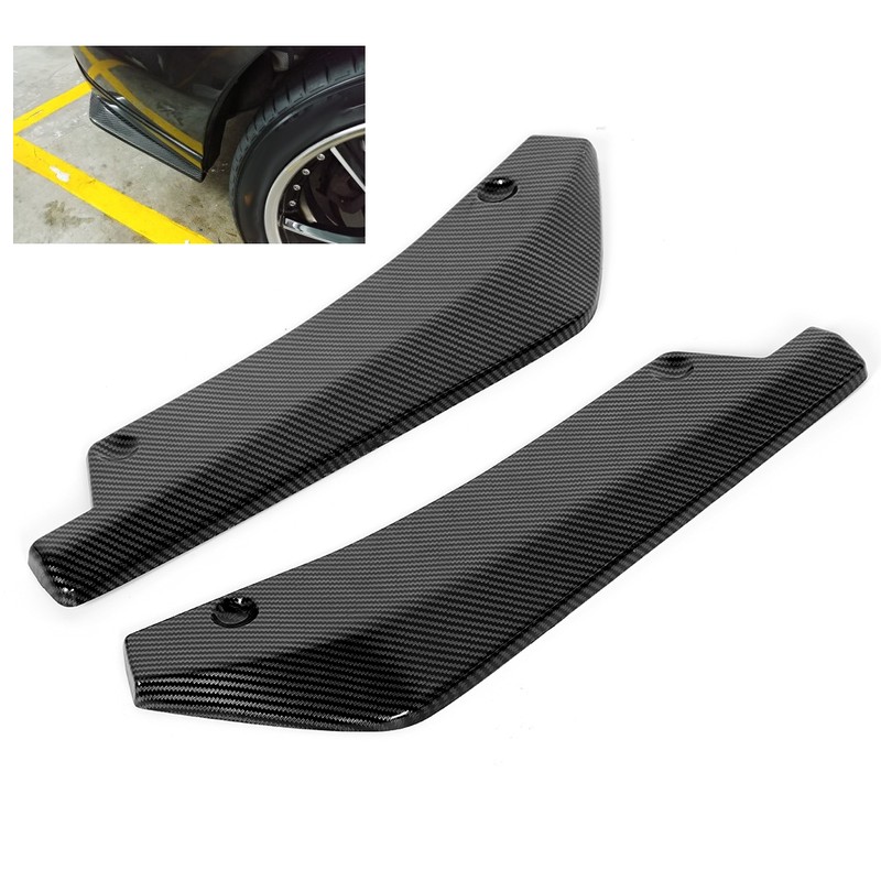 Universal Spoiler Carbon Fiber Texture Rear Bumper Lip Diffuser Splitter