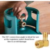 Gas Connection Angle 1/4 Inch Left 90° Corner Connector Brass