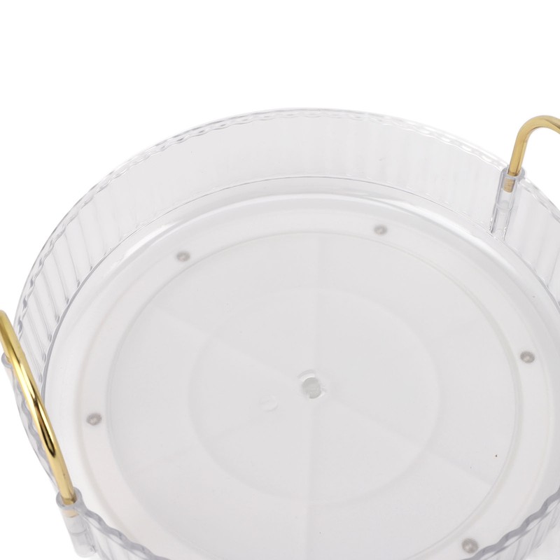 Round Storage Tray 360 Degree Rotating Waterproof Clear Desktop Organizer