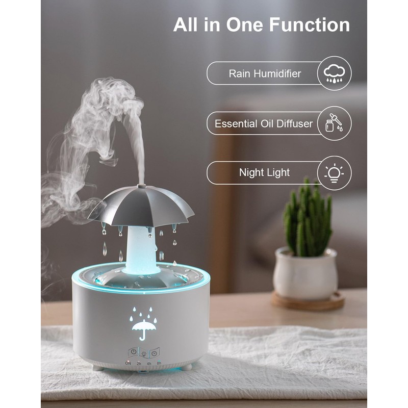 Rotatable Umbrella Humidifiers for Bedroom & Essential Oil Diffuser with