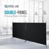 SteelAid Room Divider (Double Panel) – Folding Partition Privacy Screen