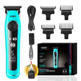 VGR 299 Zero Gap Hair Trimmer for Men with 5-Speed 7000 RPM, Green