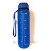Motivational water bottle with time markers (Royal Blue)