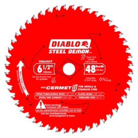 Diablo Steel Demon Cermet II Saw Blade for Metal - 6-1/2" x 48-Teeth, Triple Chip Grind - D0648CFA