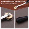 Nitlak 2 PCS Tracing Wheel with Wooden Handle Stainless Steel