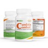 3 Pack Candida Combat, inhibidor de hongos probiótico-60 Cápsulas x3