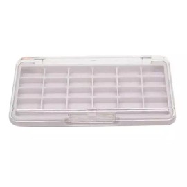 Sangse Page Hwaegyeong 메이크업 케이스 빈 아이섀도 팔레트 홀더 ABS 플라스틱 24 슬롯 오거나이저 DIY 화장품 및 여행용 Makeup Case Empty Eyeshadow Palette Holder ABS Plastic 24 Slot Organizer DIY Cosmetics and Travel [Option 1]