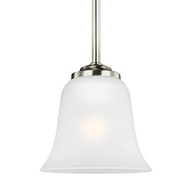 Generation Lighting 6139001EN3-962 Emmons One - Light Mini-Pendant Hanging Modern Fixture, Brushed Nickel