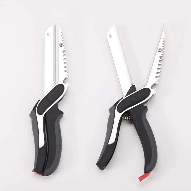 XGIZMOO Vegetable Scissors Slicer Cutter,Quick Release/Install Kitchen Shears Cutting Board
