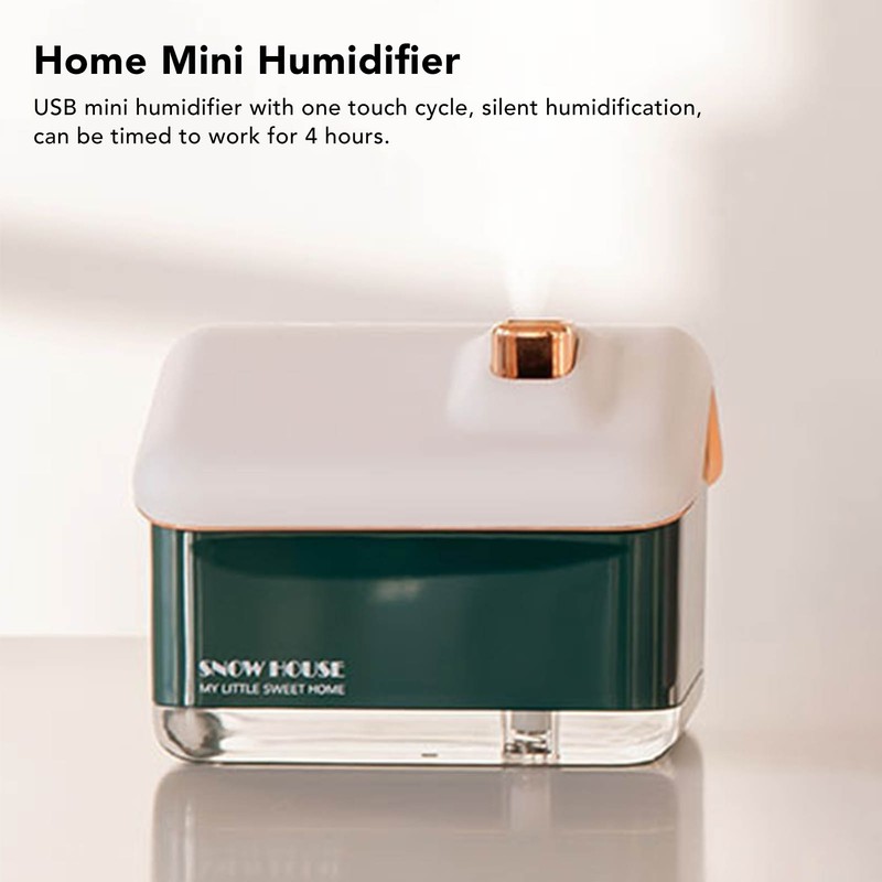 Snow House Mini Humidifier USB Nano Atomization Humidifier with Night