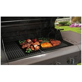 Vinsani 4PC Non-Stick BBQ Grill Mat(40 x 33 cm)–Universal Barbeque Baking Oven Liners Reusable and Dishwasher Safe Indoor Outdoor BBQ Cooking Mats for Charcoal Electric Gas Grill Kitchen Ovens – Black